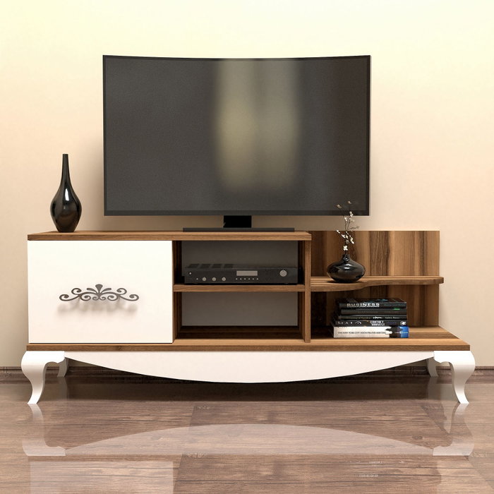 Hanah Home Soporte para TV Sultan - Nogal, Blanco